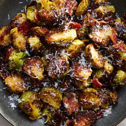 Crispy Roasted Brussels Sprouts With Bacon