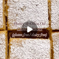 Honey &amp; Olive Oil Lemon Bars (gf / Df)