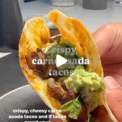 Crispy Cheesy Carne Asada Tacos