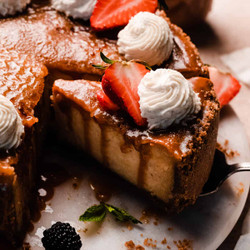 Salted Caramel Creme Brûlée Cheesecake