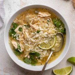 Ginger Lime Chicken And Rice Soup