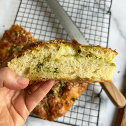 Garlic Butter + Cheese Stuffed Focaccia
