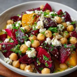 Chickpea, Beet &amp; Feta Salad With Lemon-garlic Vinaigrette