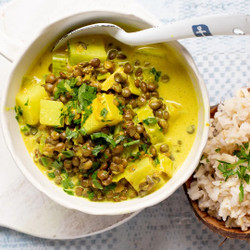 Linsen-kokos-curry Mit Kohlrabi