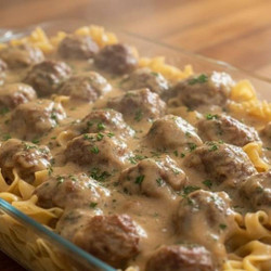 Swedish Meatball Noodle Bake