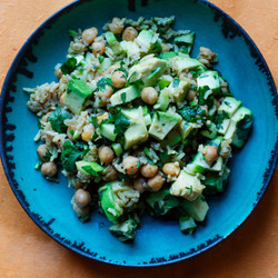 Avocado, Rice And Chickpeas