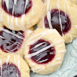 Raspberry Thumbprint Cookies