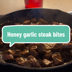 Honey Garlic Steak Bites