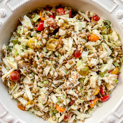 Lentil Chopped Salad With Honey Walnut Dressing