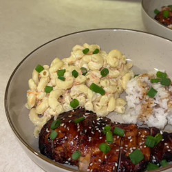 Huli Huli Chicken, Hawaiian Mac Salad &amp; Coconut Rice