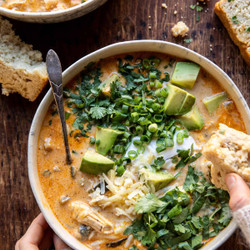 Creamy White Chicken Chili -Corinne &amp; Schuyler’s fave