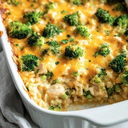 Cheesy Chicken Broccoli Rice Casserole