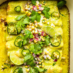 Ground Beef Enchiladas Verdes
