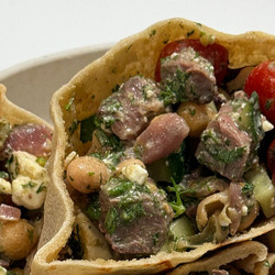 Steak Tzatziki Dense Bean Salad