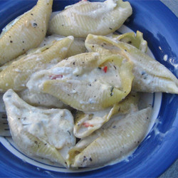 Crab-stuffed Manicotti
