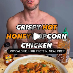 Crispy Hot Honey Popcorn Chicken