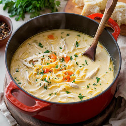 The Best Creamy Chicken Noodle Soup Recipe