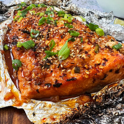 Asian Honey Glazed Baked Salmon