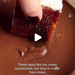 Chewy Date Snickers Ice Cream (froyo) Sandwiches