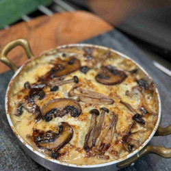 Potato And Mushroom Gratin With Gorgonzola