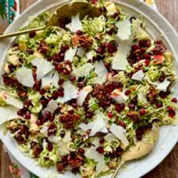 Shaved Brussels Sprout Salad With Pomegranate And Candied Pecans