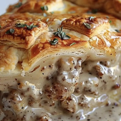 Sausage-gravy-biscuit-pie