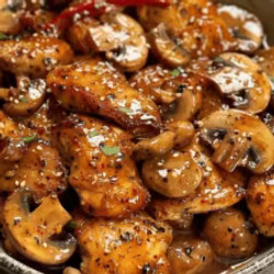Black Pepper Chicken With Mushrooms