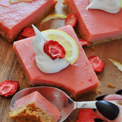 Vegan Strawberry Lemonade Bars