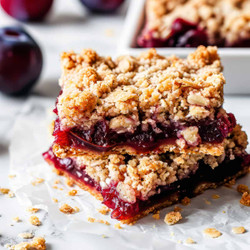 Easy Plum Crumble Bars