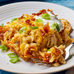 Loaded Chicken And Hash Brown Casserole