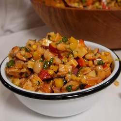 Buffalo Chicken Dense Bean Salad