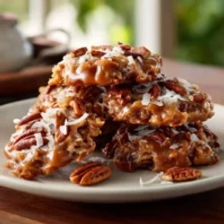 No-bake Coconut Pecan Praline Cookies