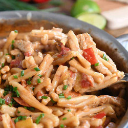 Skillet Chicken Fajita Pasta