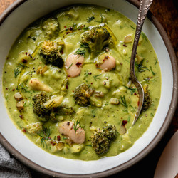 Broccoli Dill Pickle Soup With White Beans &amp; Potatoes