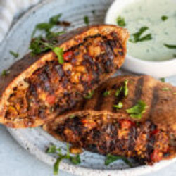 Grilled Chickpea Veggie Pita
