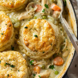 Chicken Pot Pie With Biscuits