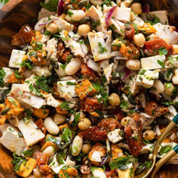 Mediterranean Dense Bean Salad
