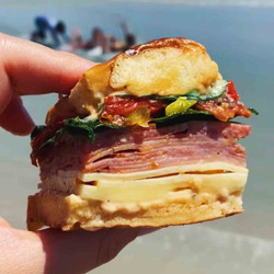 Italian Sliders On Hawaiian Pretzel Rolls