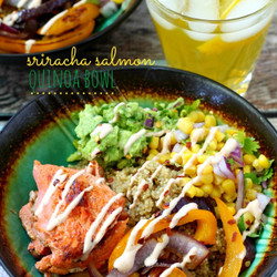 Sriracha Salmon Quinoa Bowl