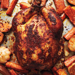 Roast Chicken With Paprika And Roasted Garlic