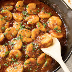 Shrimp With Chipotle-bourbon Butter Sauce