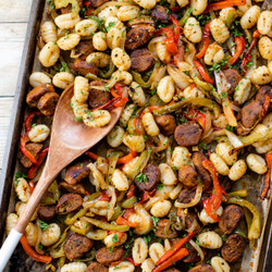 Vegan Sausage, Peppers &amp; Gnocchi