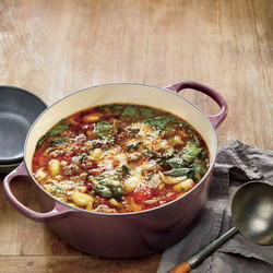 Ground Beef Vegetable Soup with Gnocchi