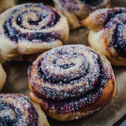 Bilberry ‘wild Blueberry’ Buns (blåbærboller)