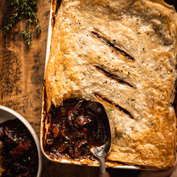 Vegan Mushroom &amp; Red Wine Bourguignon Pot Pie