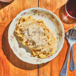 Fresh Fettuccine With Vegemite And Aged Cheddar