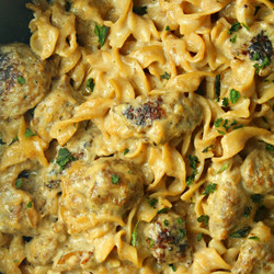 Creamy French Onion Sausage Pasta