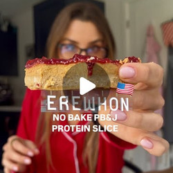 Erewhon-style Oaty Peanut Butter Strawberry Jam Protein Bar