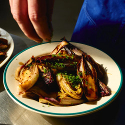 Glazed Endive Hearts With Chives