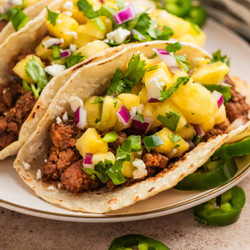 Ground Pork Tacos With Pineapple Salsa